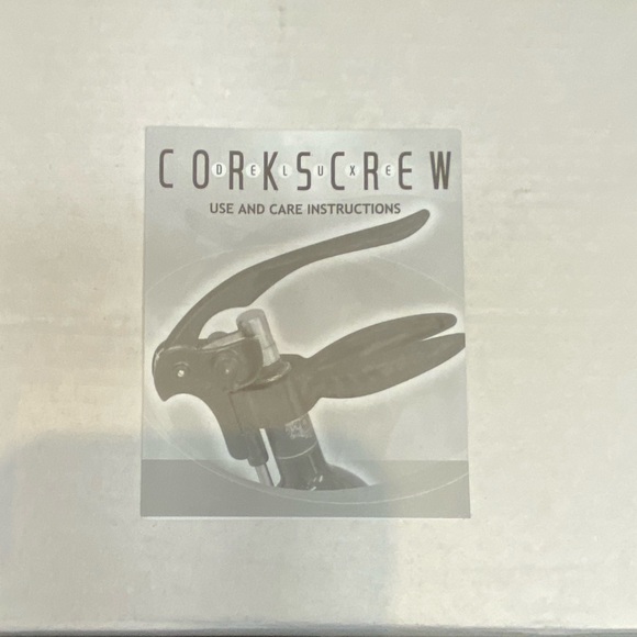 New in Box Deluxe Corkscrew for Wine Bottles.Includes Use and Care Instructions - Picture 4 of 7